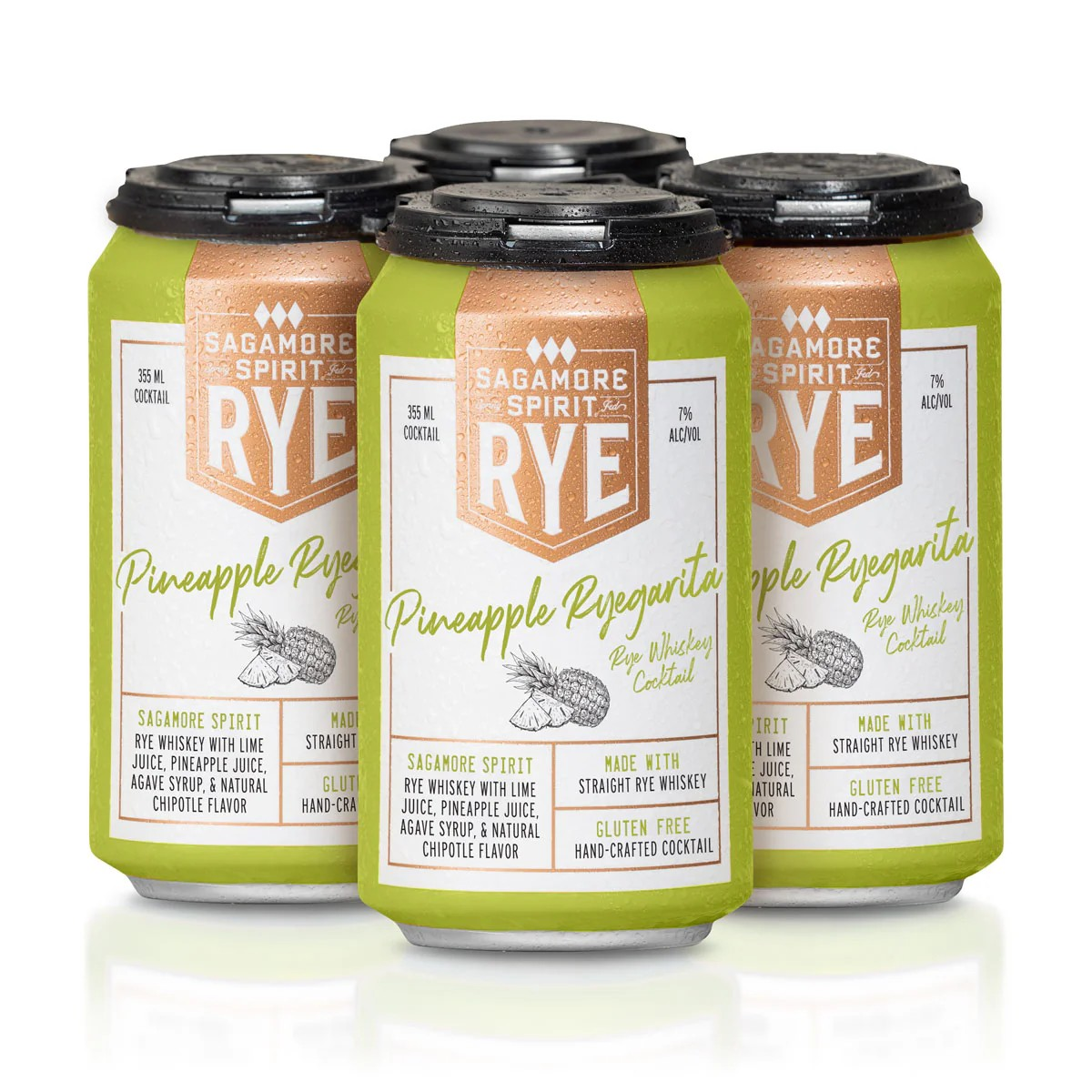 Sagamore Spirit Pineapple Ryegarita Rye Whiskey Cocktail (4 Pack) 355 ML